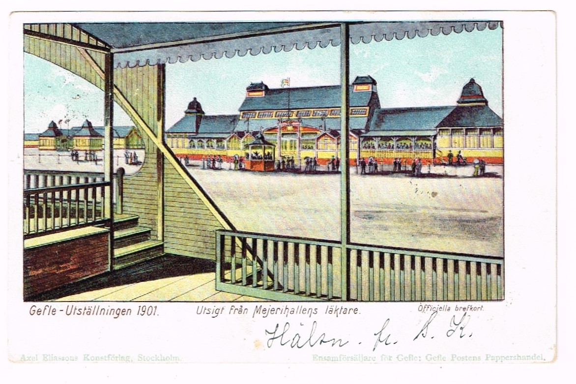 Gefle-Utställningen 1901  Utsigt från Mejerihallens läktare