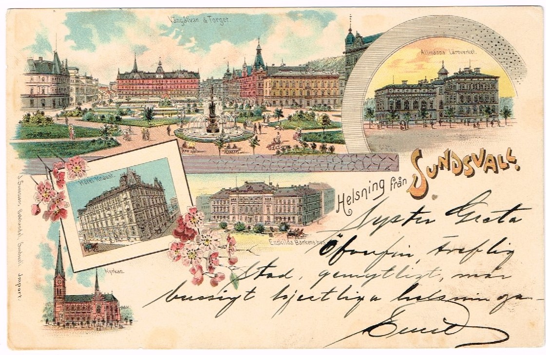 Helsning från Sundsvall  Gruss aus kort