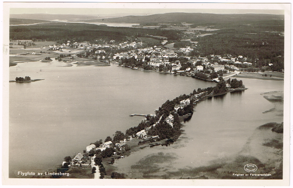 Lindesberg  Flygfoto av L.
